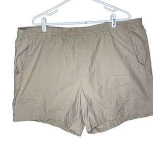 Mens khaki Columbia PFG xlarge mesh lined swimming trunks‎ shorts